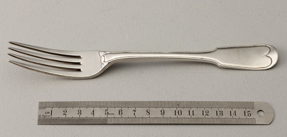 Extremely Rare Cape Silver Fiddle Thread Without Shoulders Table Fork - Lawrence Twentyman (1st example)